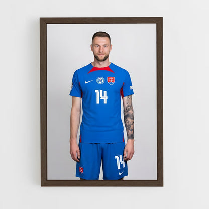 ap-slovakia national football team-1 cadre Bois foncé