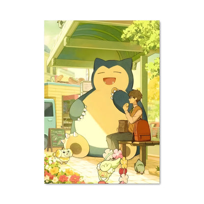 Poster Snorlax en Paresse