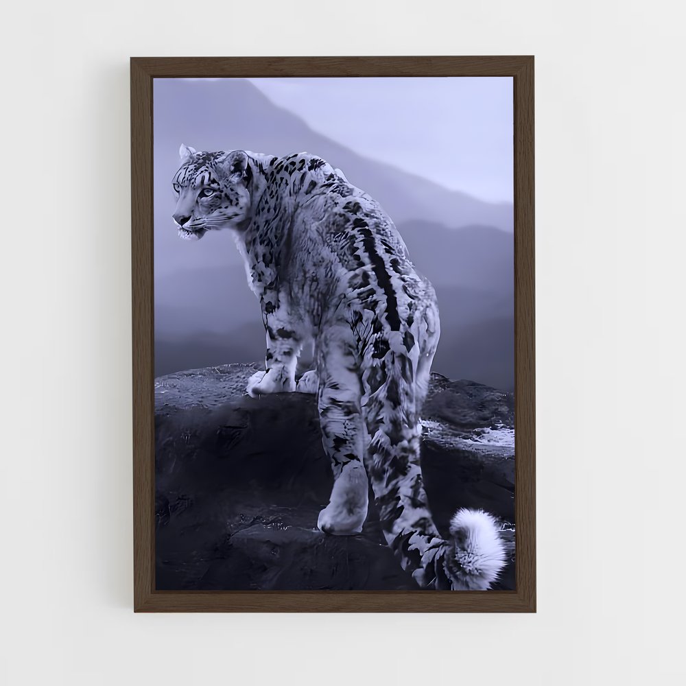 ap-snow leopard-1 cadre Bois foncé