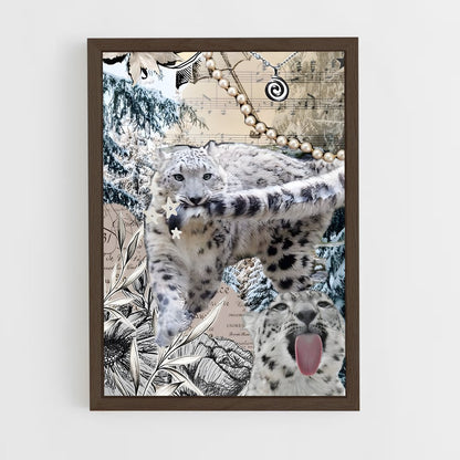 ap-snow leopard-6 cadre Bois foncé