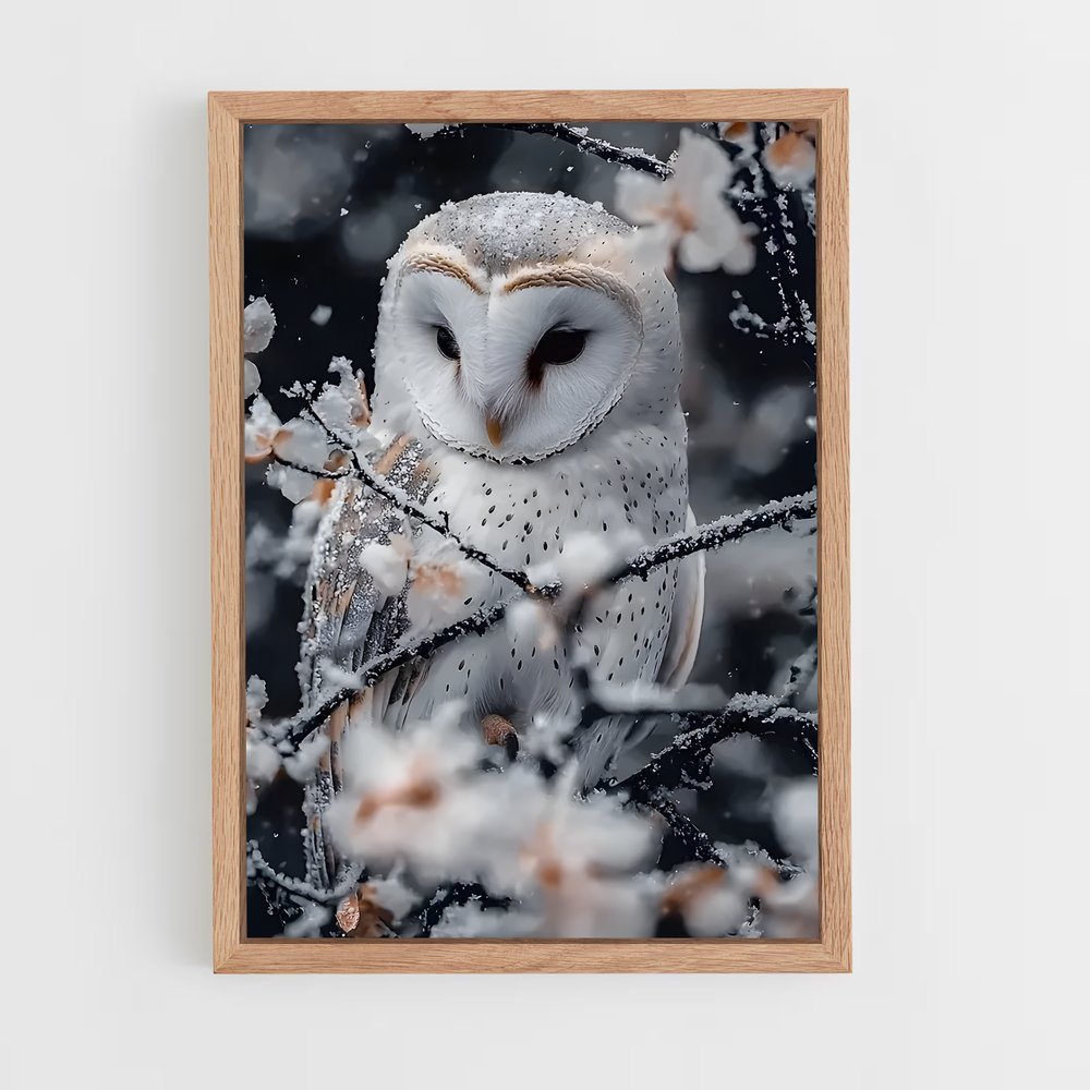 ap-snowy owl-9 cadre Bois clair