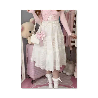 Poster Petite Fille en Rose