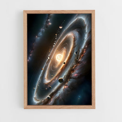 ap-solar system-12 cadre Bois clair