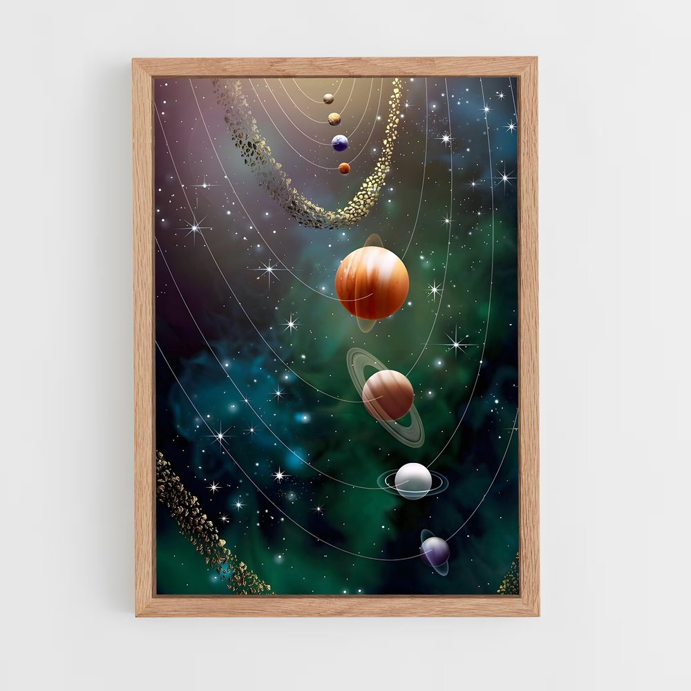 ap-solar system-13 cadre Bois clair