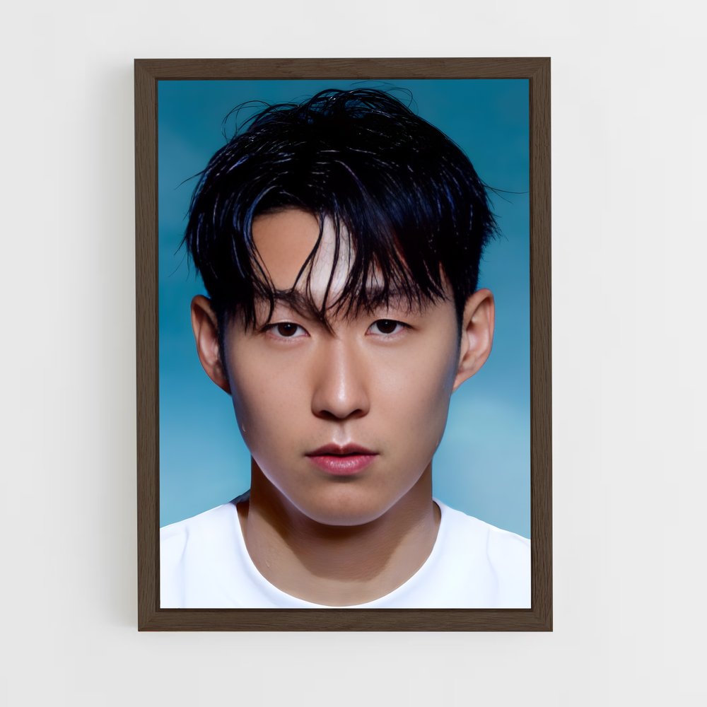 ap-son heung-min-7 cadre Bois foncé