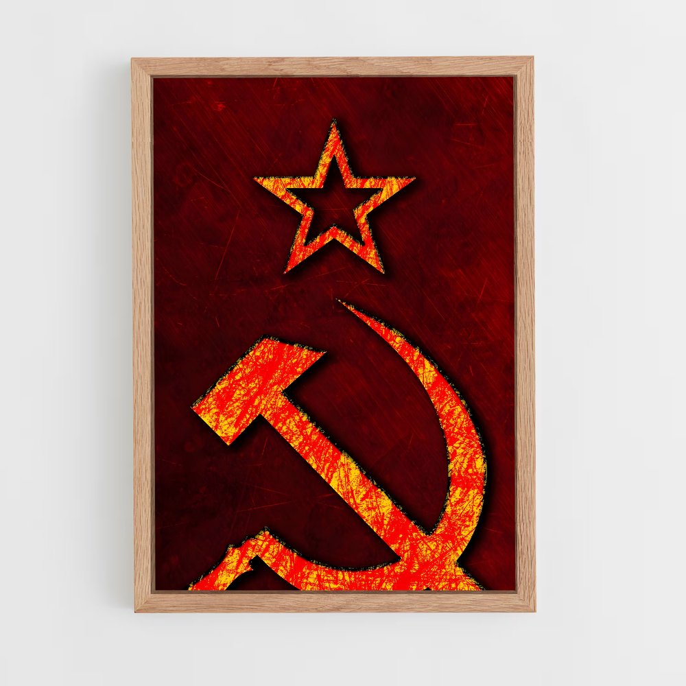 ap-soviet union flag-1 cadre Bois clair