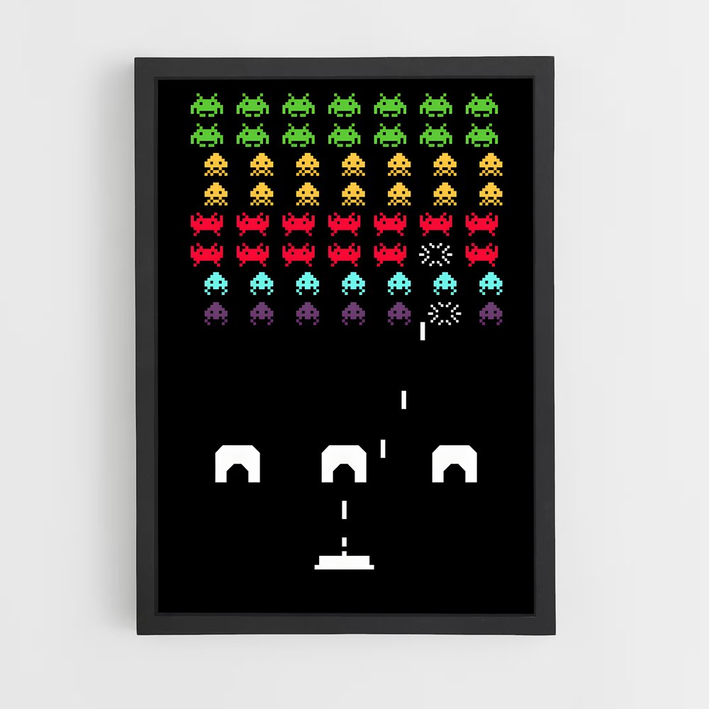 ap-space invaders-1 cadre Noir