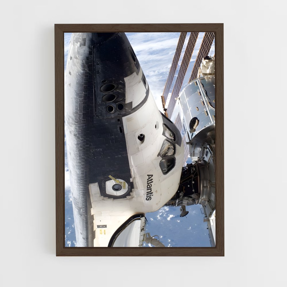 ap-space shuttle atlantis-1 cadre Bois foncé