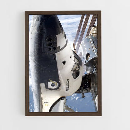 ap-space shuttle atlantis-1 cadre Bois foncé