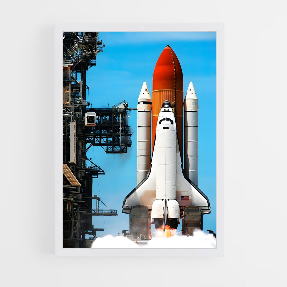ap-space shuttle atlantis-4 cadre Blanc