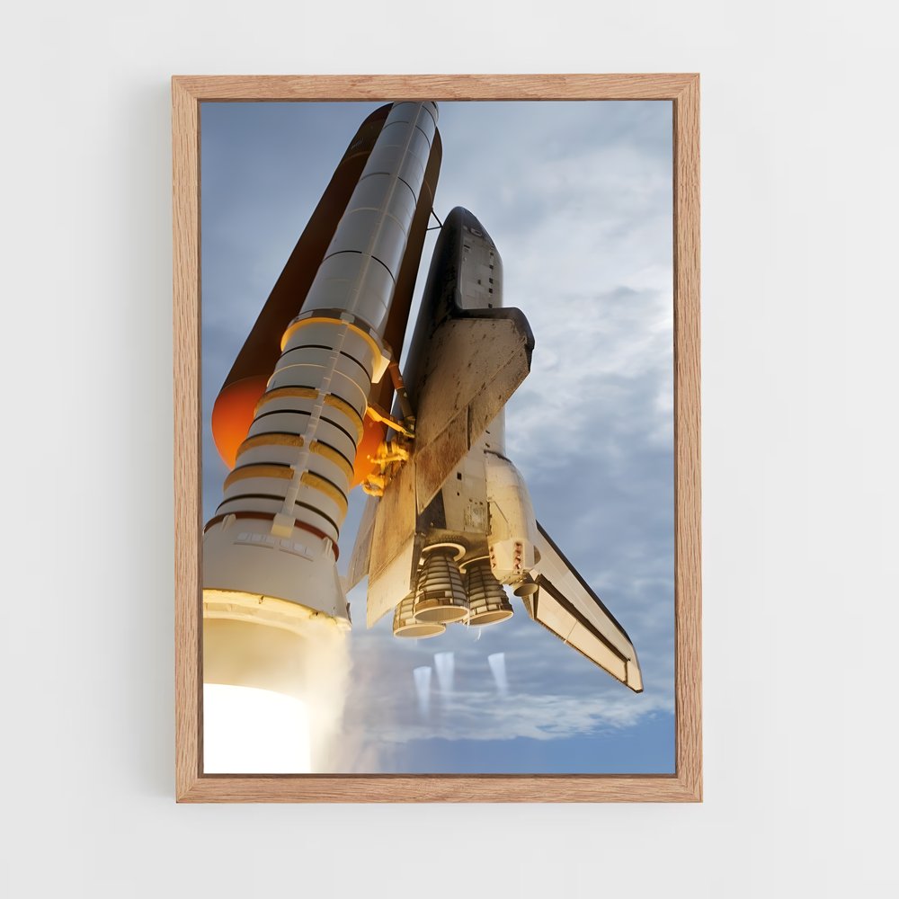 ap-space shuttle discovery-6 cadre Bois clair