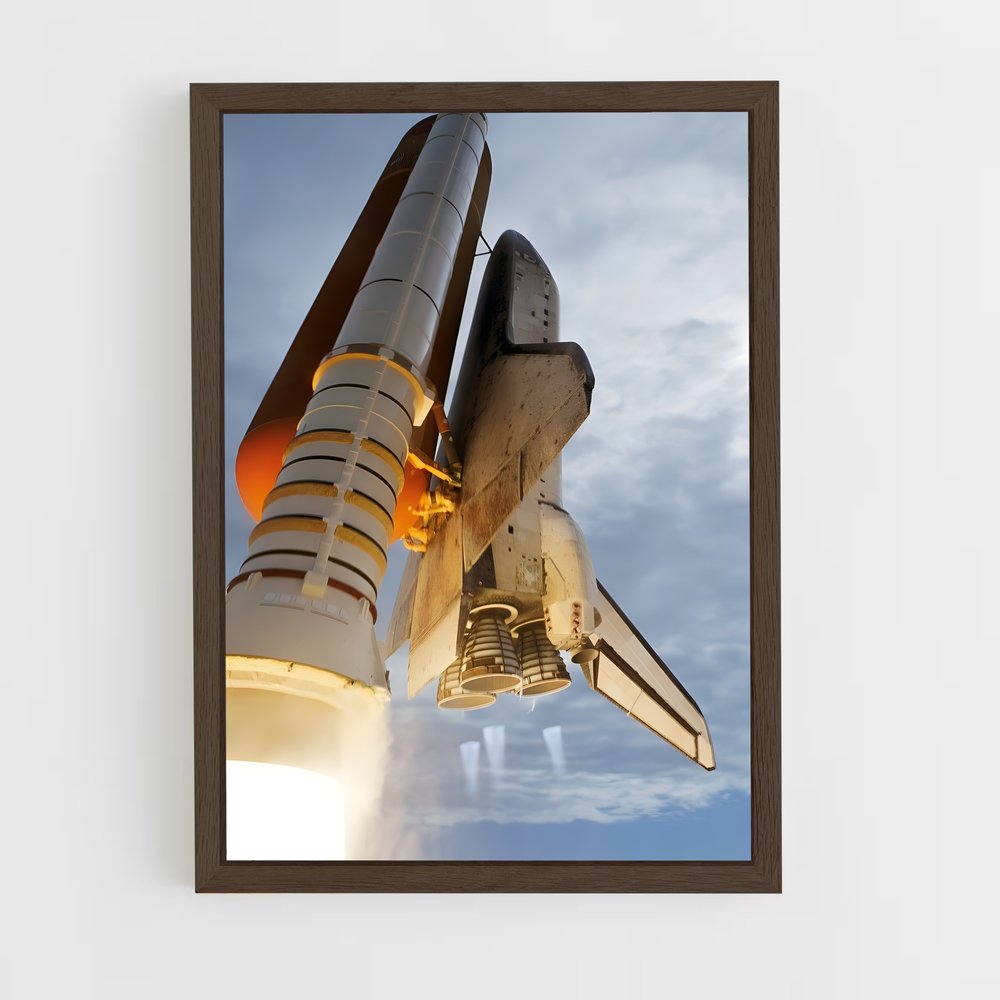 ap-space shuttle discovery-6 cadre Bois foncé