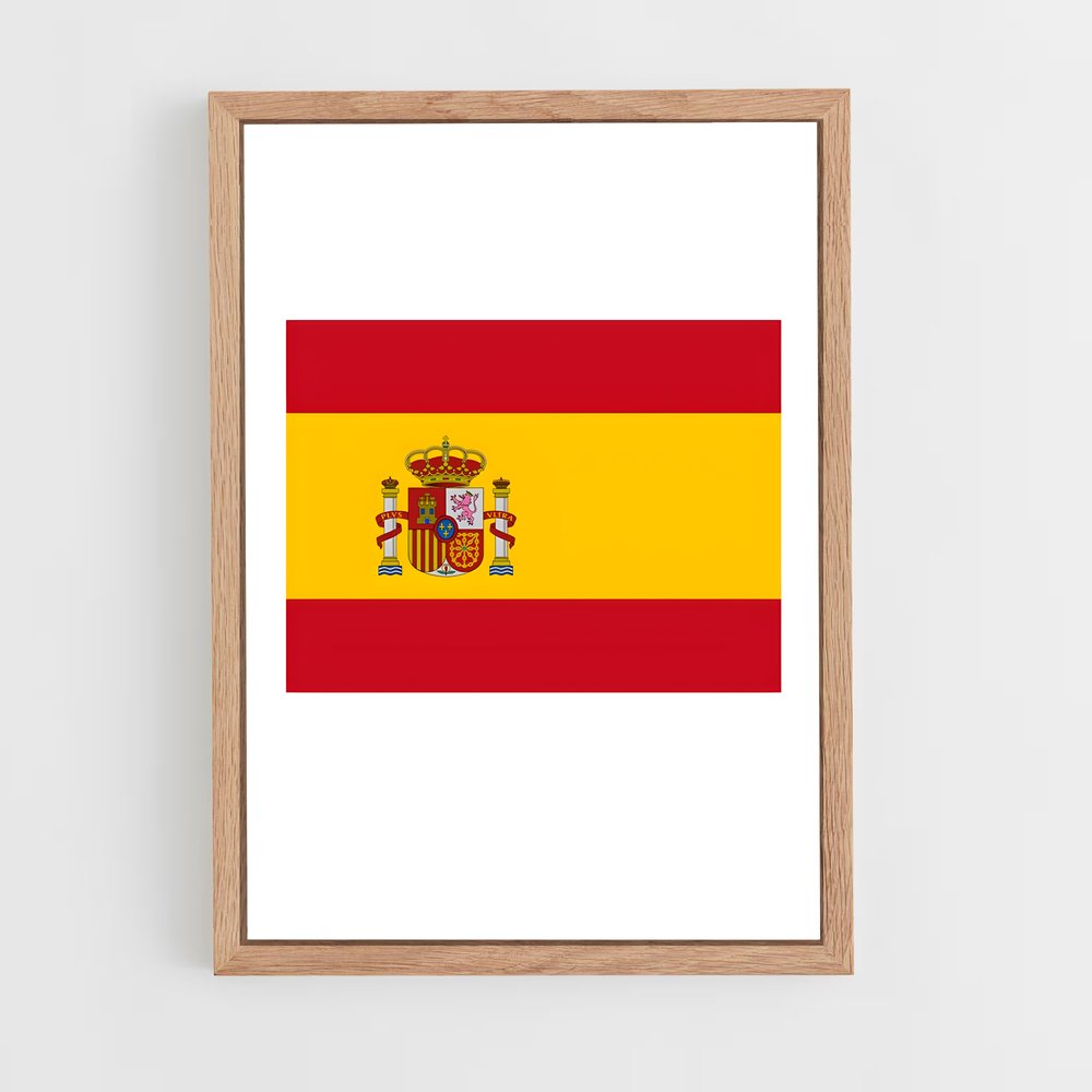 ap-spain flag-1 cadre Bois clair