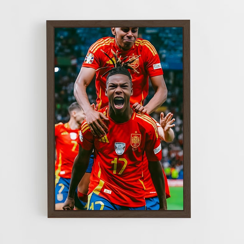 ap-spain national football team-8 cadre Bois foncé