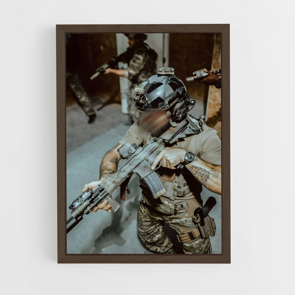 ap-special forces-9 cadre Bois foncé