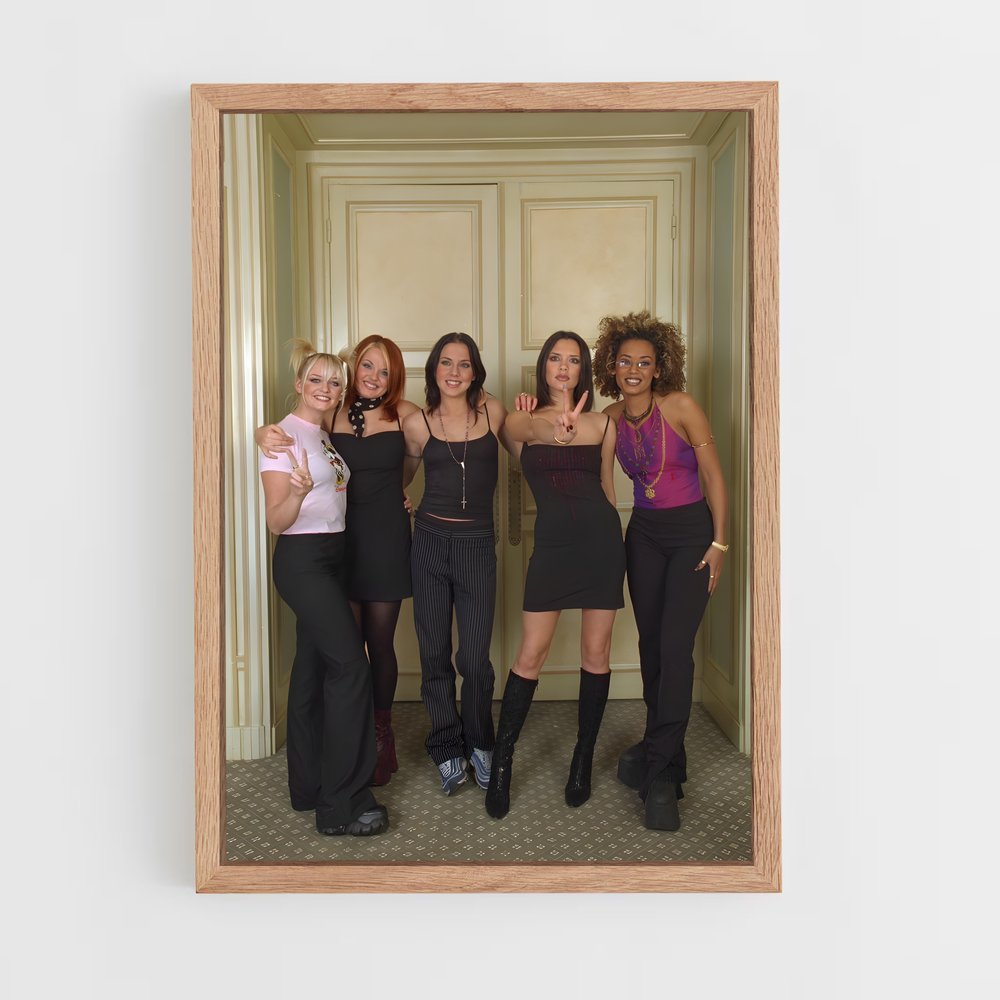 ap-spice girls-1 cadre Bois clair