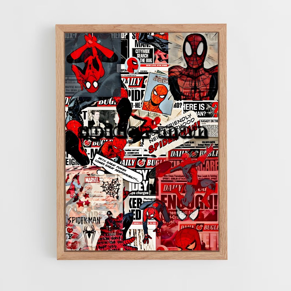 ap-spider man-1 cadre Bois clair