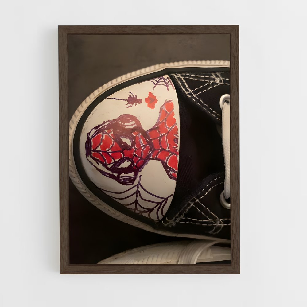ap-spider man-5 cadre Bois foncé