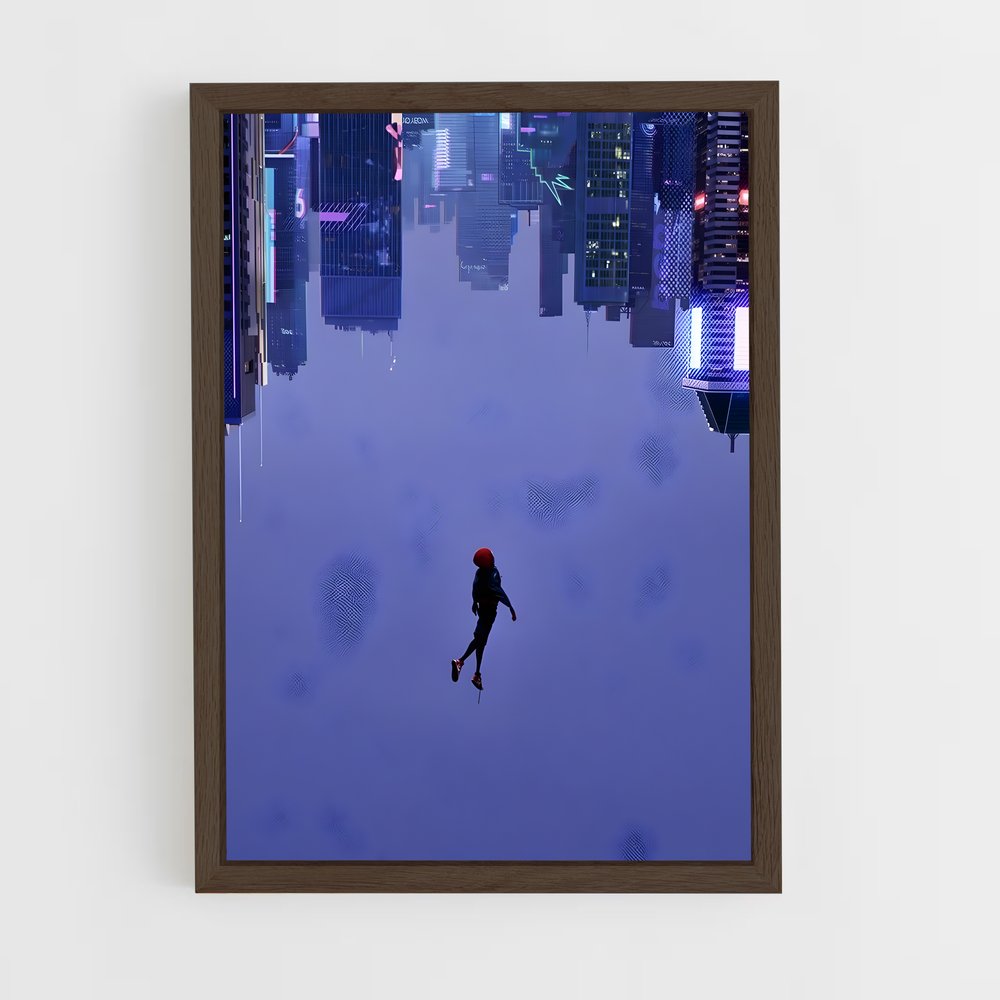 ap-spider man miles morales-7 cadre Bois foncé