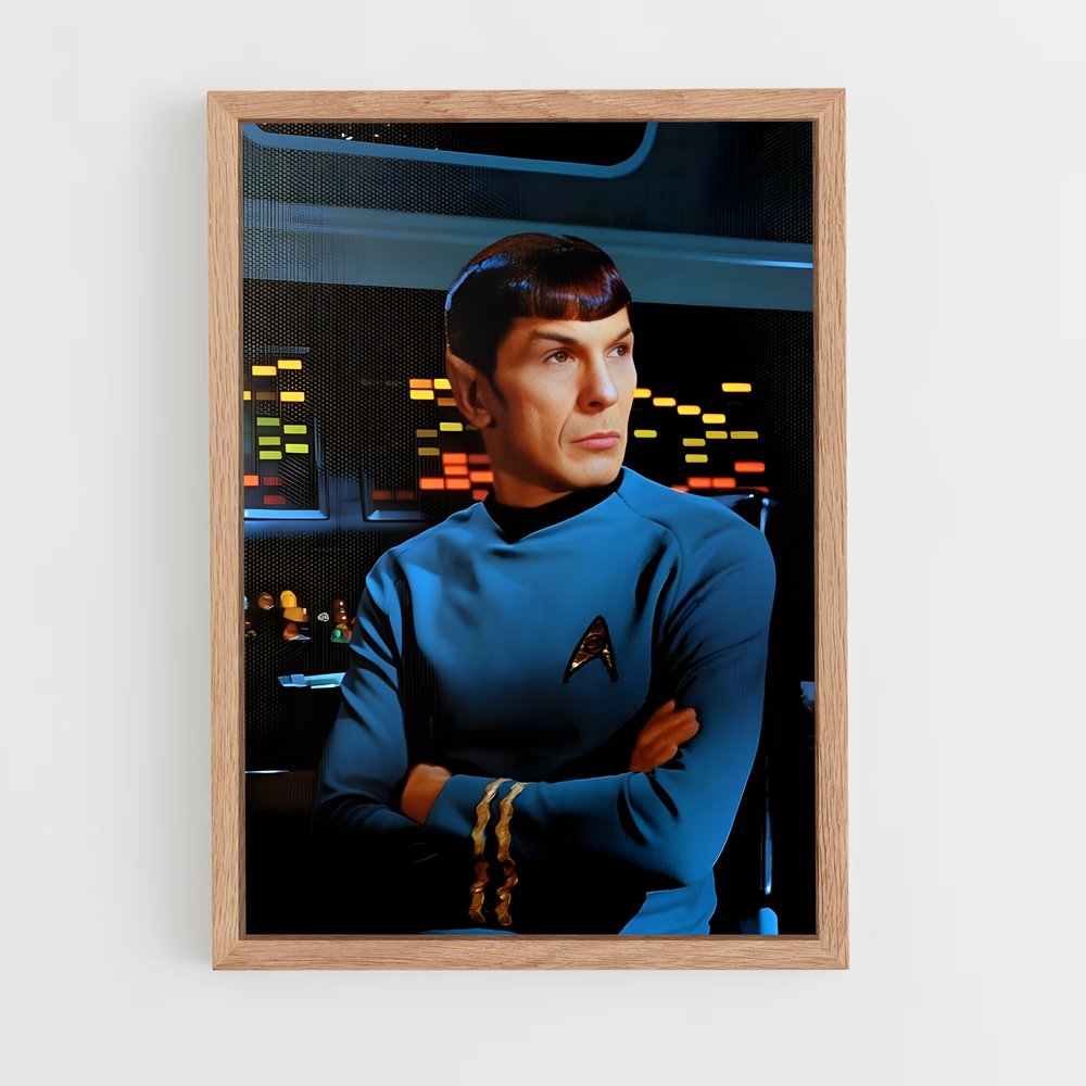 ap-spock star trek-3 cadre Bois clair