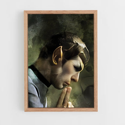 ap-spock star trek-4 cadre Bois clair
