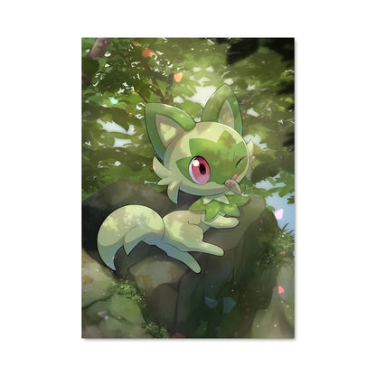 Poster Sprigatito Éblouissant