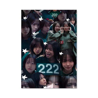 Poster Visages de Squid Game