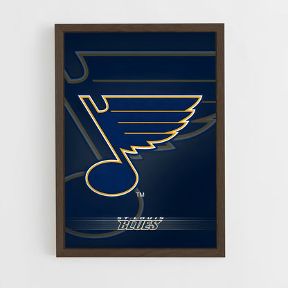 ap-st. louis blues-7 cadre Bois foncé
