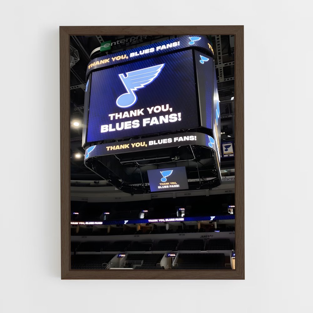 ap-st. louis blues-9 cadre Bois foncé