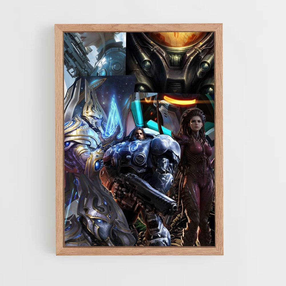 ap-starcraft-2 cadre Bois clair