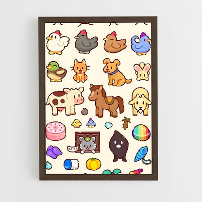 ap-stardew valley-2 cadre Bois foncé