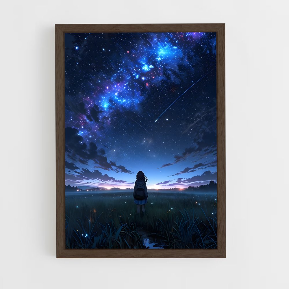ap-starry sky-6 cadre Bois foncé