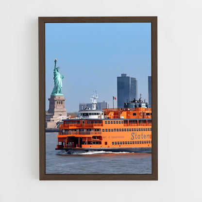 ap-staten island ferry-1 cadre Bois foncé