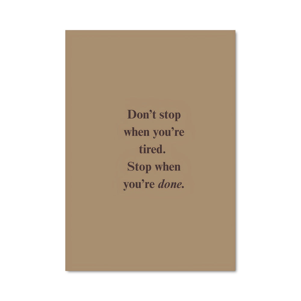 Poster Never Stop
