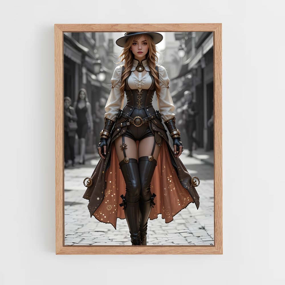 ap-steam punk-6 cadre Bois clair