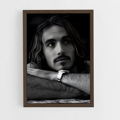ap-stefanos tsitsipas-4 cadre Bois foncé