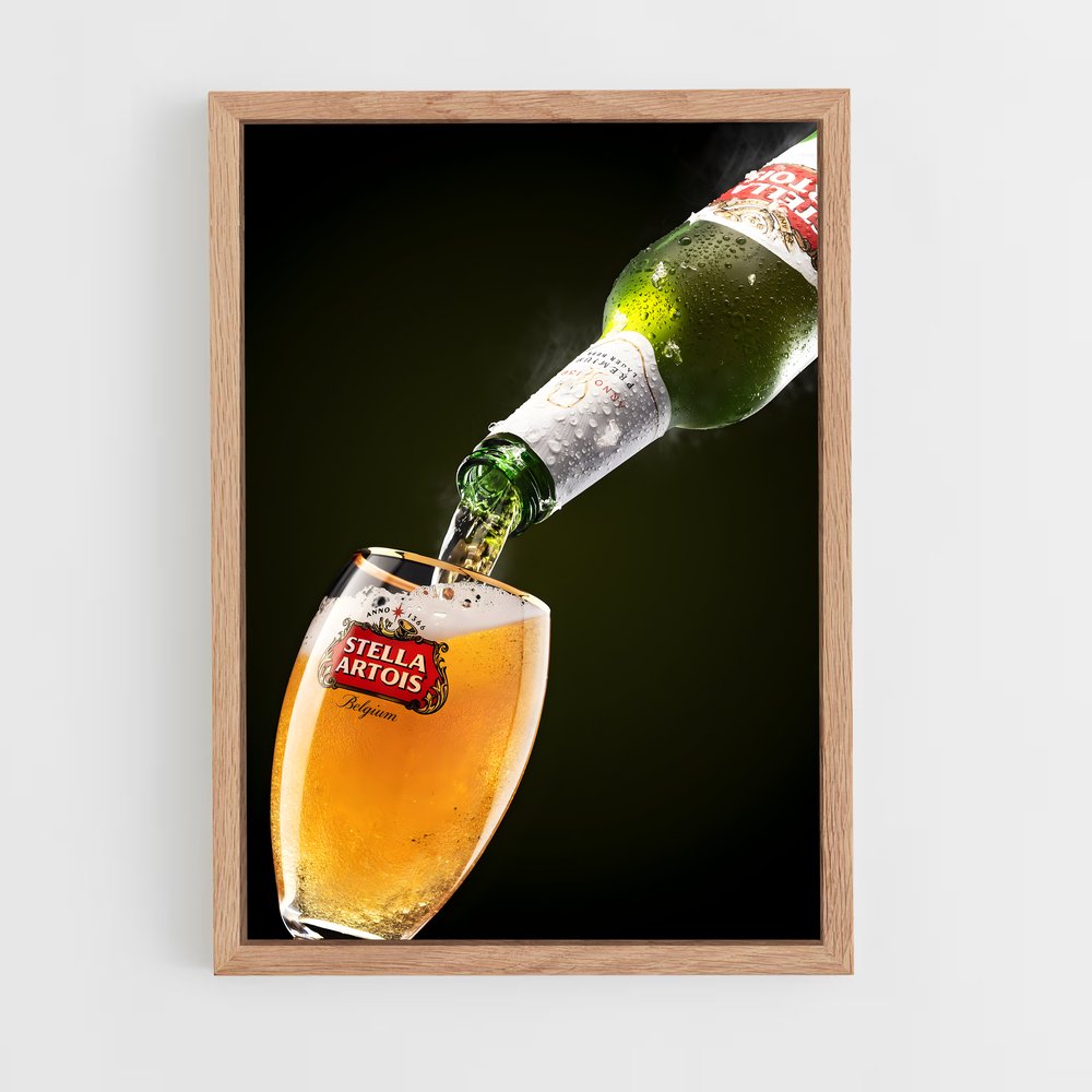 ap-stella artois-1 cadre Bois clair