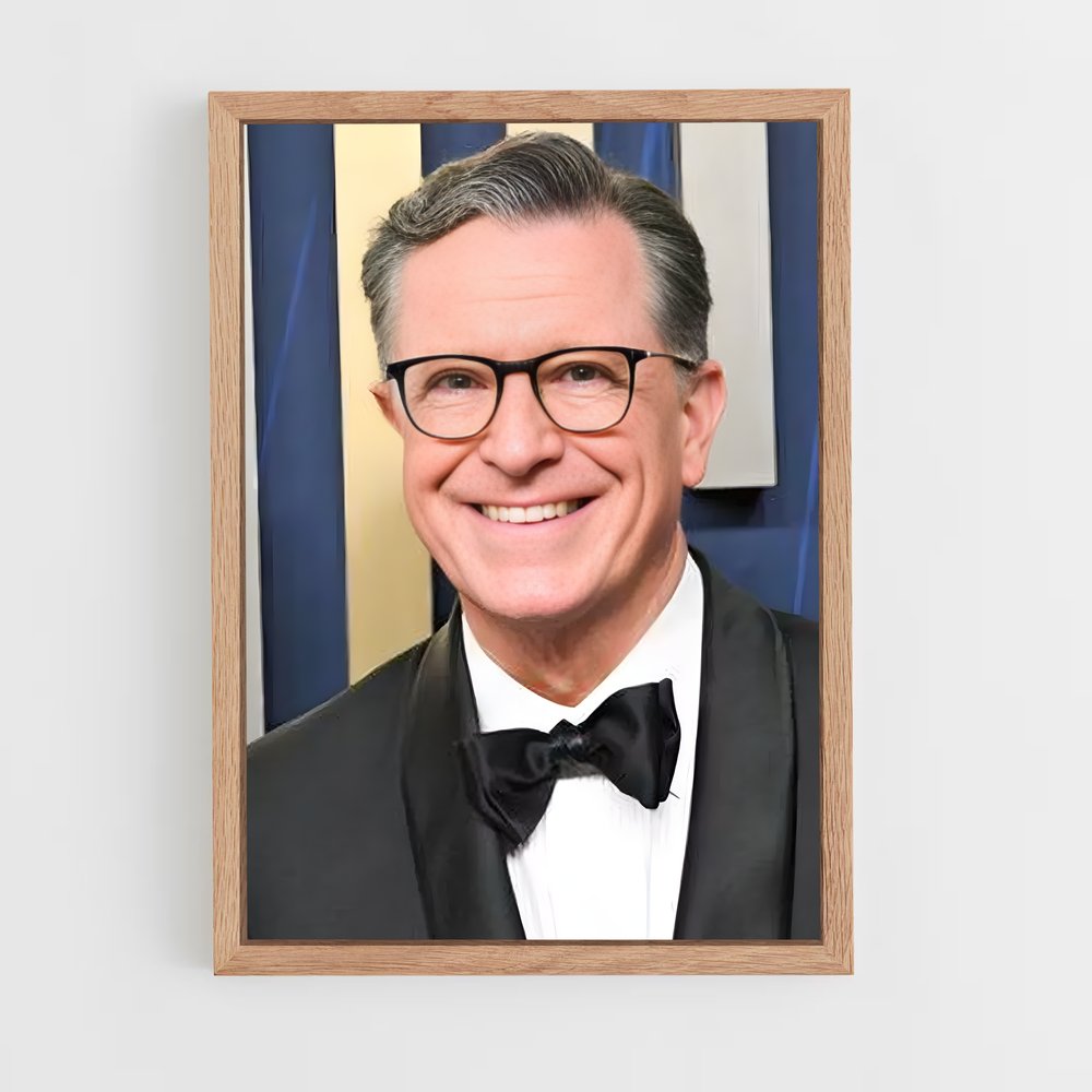 ap-stephen colbert-4 cadre Bois clair