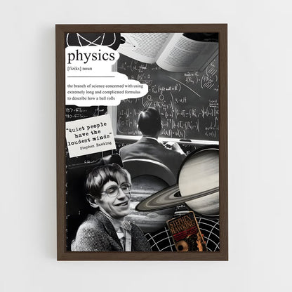 ap-stephen hawking-1 cadre Bois foncé