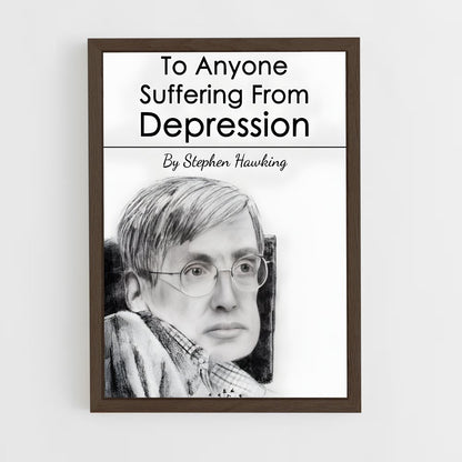 ap-stephen hawking-7 cadre Bois foncé