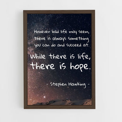 ap-stephen hawking-9 cadre Bois foncé