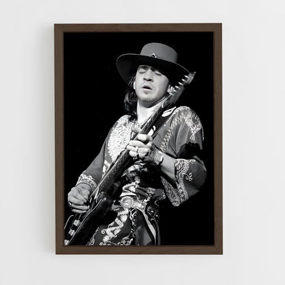 ap-stevie ray vaughan-1 cadre Bois foncé