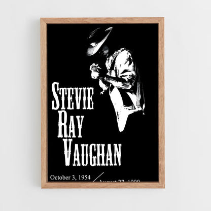 ap-stevie ray vaughan-10 cadre Bois clair