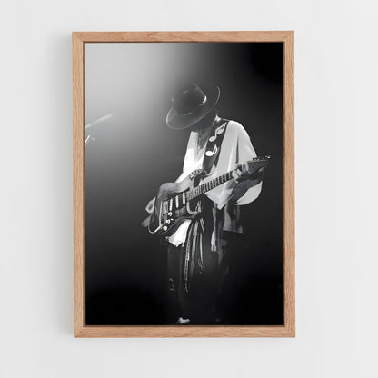 ap-stevie ray vaughan-7 cadre Bois clair