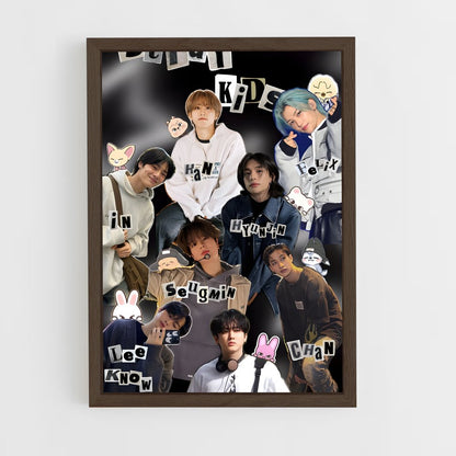 ap-stray kids-3 cadre Bois foncé
