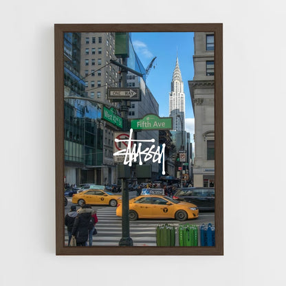 ap-stussy-12 cadre Bois foncé