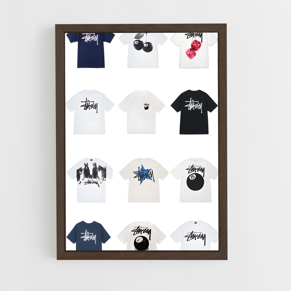 ap-stussy-2 cadre Bois foncé