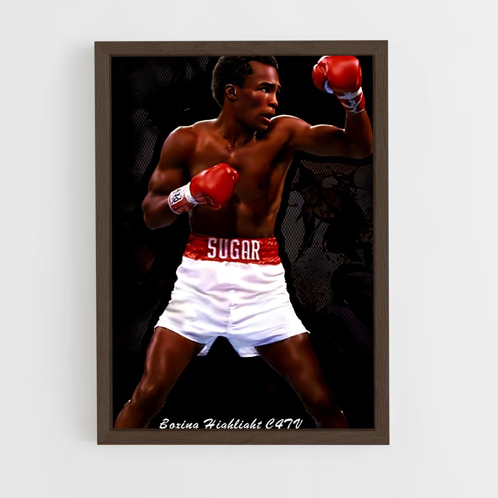 ap-sugar ray leonard-4 cadre Bois foncé