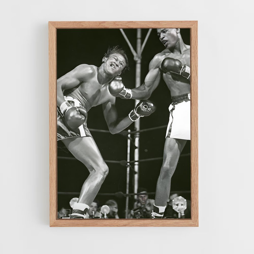 ap-sugar ray robinson-5 cadre Bois clair