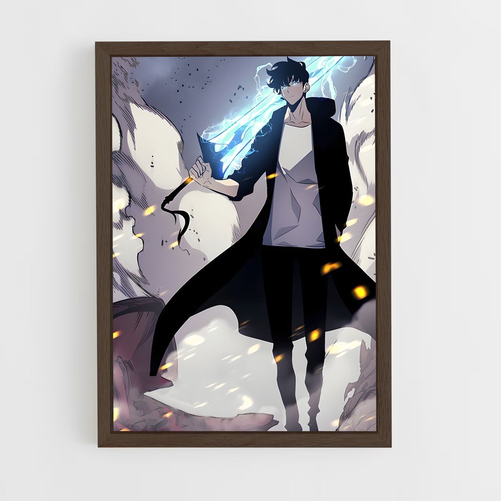 ap-sung jin woo-3 cadre Bois foncé